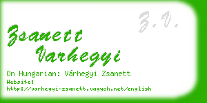 zsanett varhegyi business card